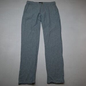 Even Tide 34x34 Blue Linen Slim Stretch Waist Beach Wedding Mens Pants